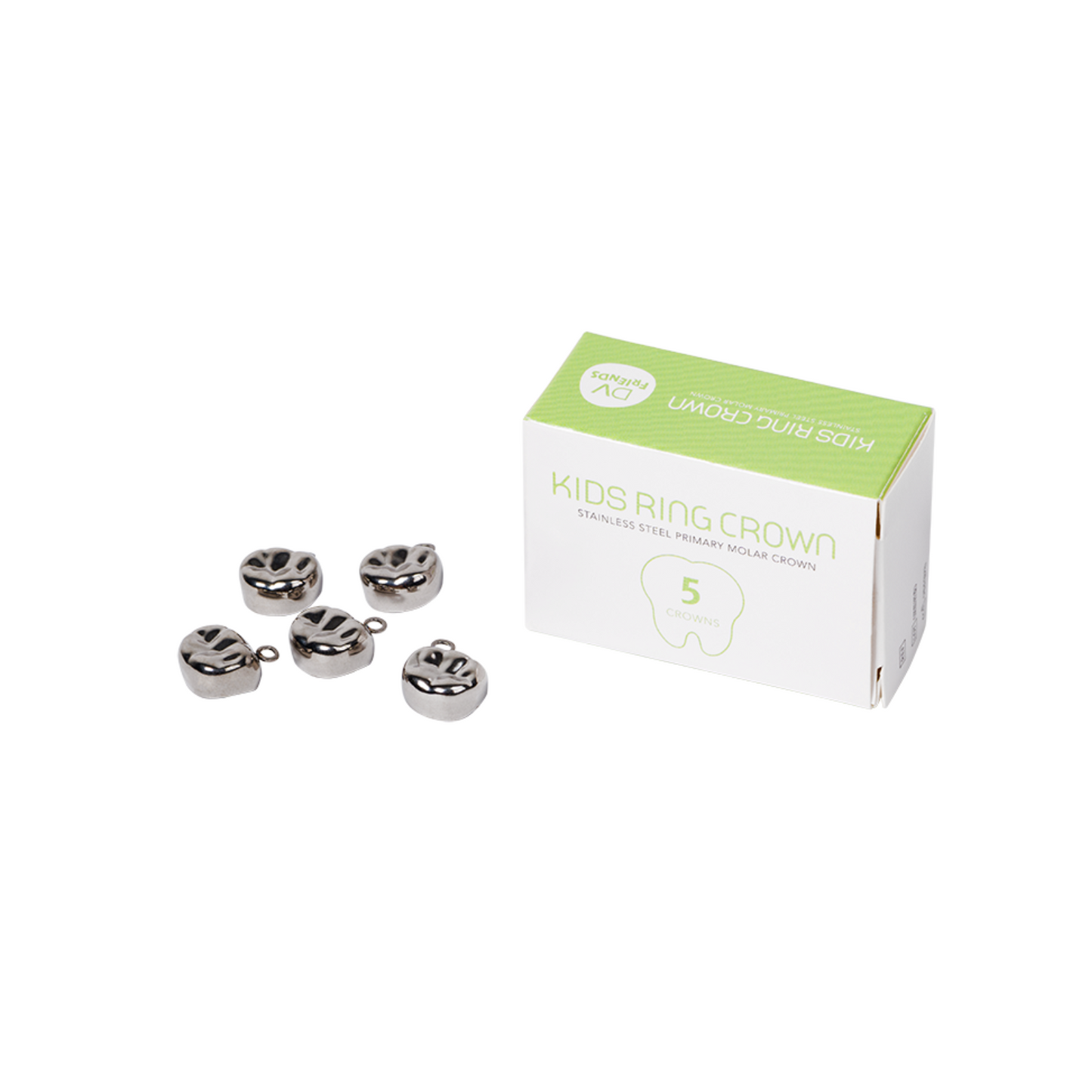 RVS Kinderkronen met Ring Refill, Melkmolaren